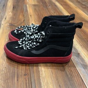 Vans Black and Red Sneakers Casual Low-Top Shoes